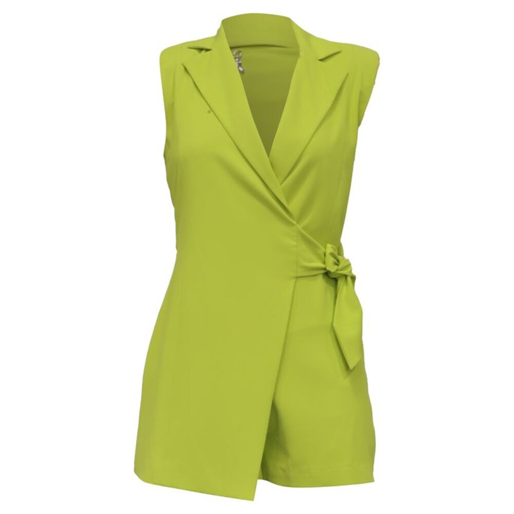 Patrizia Pepe Short Jumpsuit in Neon Green Polyester